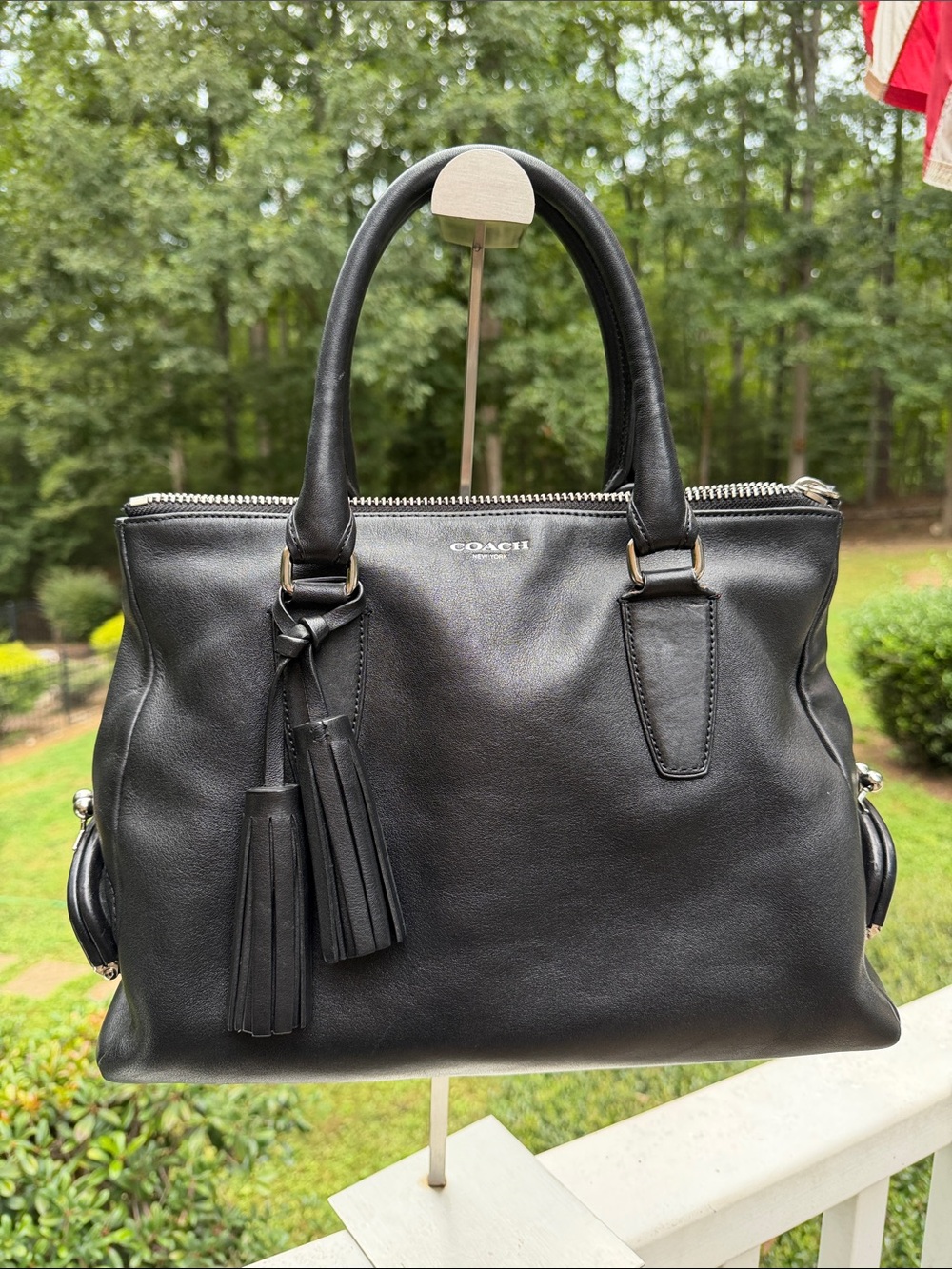 Coach Legacy Archival Top Zip Satchel / Double Kisslock Bag - Picture 3 of 17